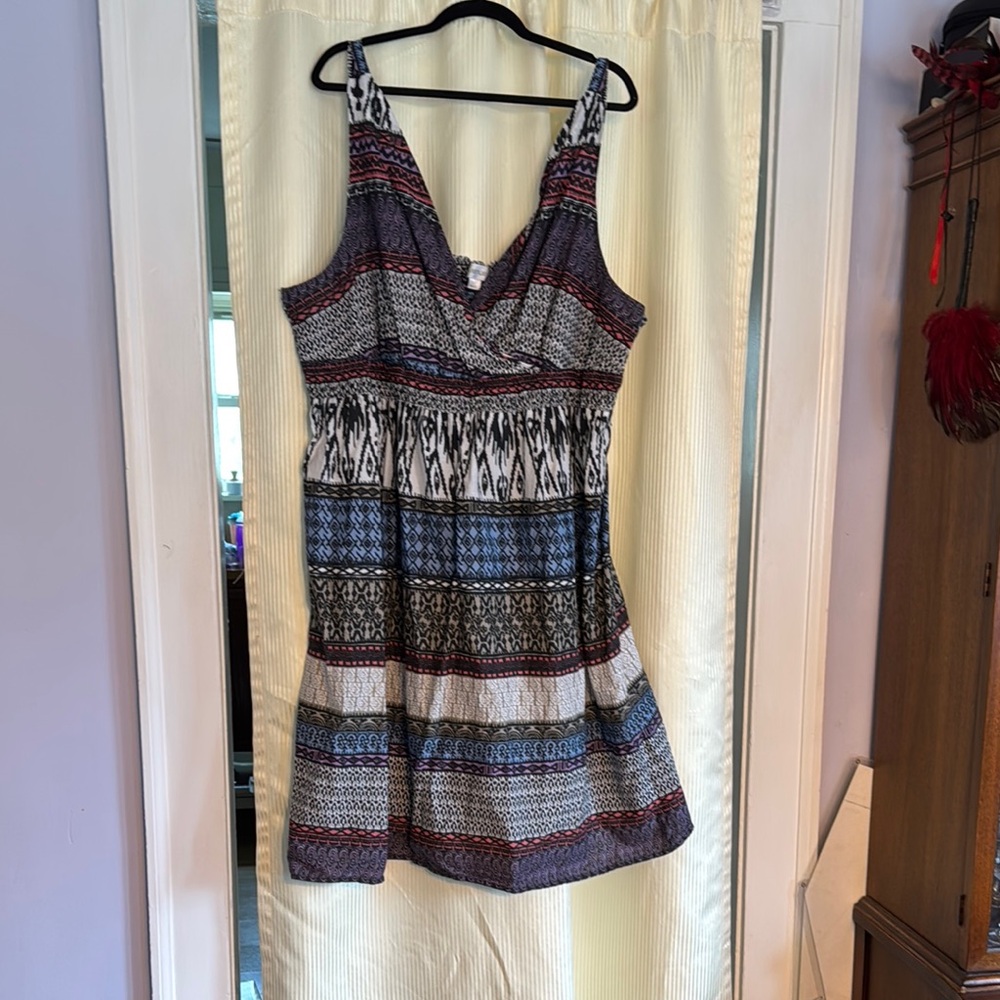 Avenue Vibrant Abstract Lightweight Dress